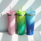 BJPKPK 26oz Insulated Tumbler With lid And Straw Stainless Steel Tumblers Travel Coffee Mug Reusable Thermal Cup,Sky