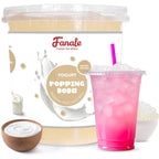 Fanale Yogurt Popping Boba Pearls, Vegan, Non GMO, Gluten Free, Fat Free, Perfect for Bubble Tea, Smoothies, Ice Cream, Desserts, and Beverages.