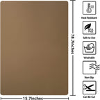 Silicone Mats for Kitchen Counter, Nonslip Silicone Mats for Crafts Countertop Protector Heat Resistant Mat (78.7” x 15.7”, Taupe)
