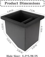 Stainless Steel Espresso Coffee Ground Knock Box Chute, Built-in Desktop Waste Bucket, Bottomless Knocking Residue Box