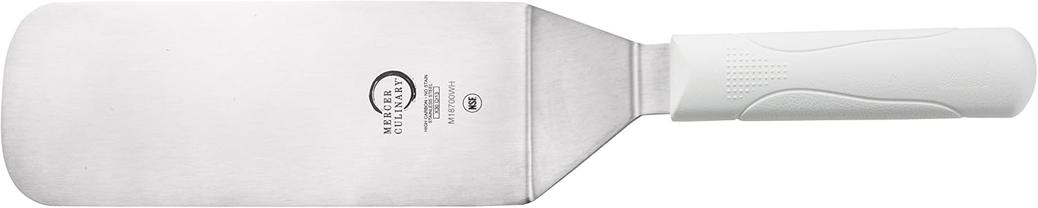 Mercer Culinary Millennia Turner Handle, 8 Inch x 3 Inch Blade, White Handle