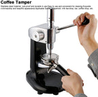 Coffee Tamper, Stainless Steel Manual Quantitative Coffee Tamper Powder Pressing Machine Espresso Tamper Coffee Bean Press with 2 Base, for Commercial and Home Use