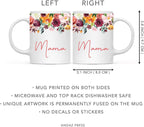 Andaz Press 11oz. Mother's Day Ceramic Coffee Tea Mug Gift, Fall Autumn Burgundy Orange Peach Flowers Roses Florals, Mama, 1-Pack