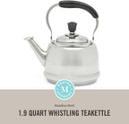 Martha Stewart Kingstree Large 2 Qt Heavy Gauge Tea Kettle - Stainless Steel