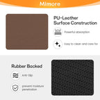 Mimore Coffee Mat - 16x24 Inch Brown Bar Mat for Countertop - Absorbent, Hides Stains, Rubber Backed - Dish Drying Mat Fits Under Coffee Maker, Espresso Machine (Compatible with Ninja Luxe Cafe)