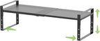 Expandable Countertop Organizer Rack/Shelf with Borders. for Kitchen, Pantry or Office - Heavy-Duty Steel Construction