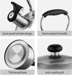 Tea Kettle – 2.64 Quart Stovetop Teapot, Stainless Steel Water Kettle for Camping & Kitchen, Foldable Handle, Gooseneck Spout – Perfect for Coffee & Tea