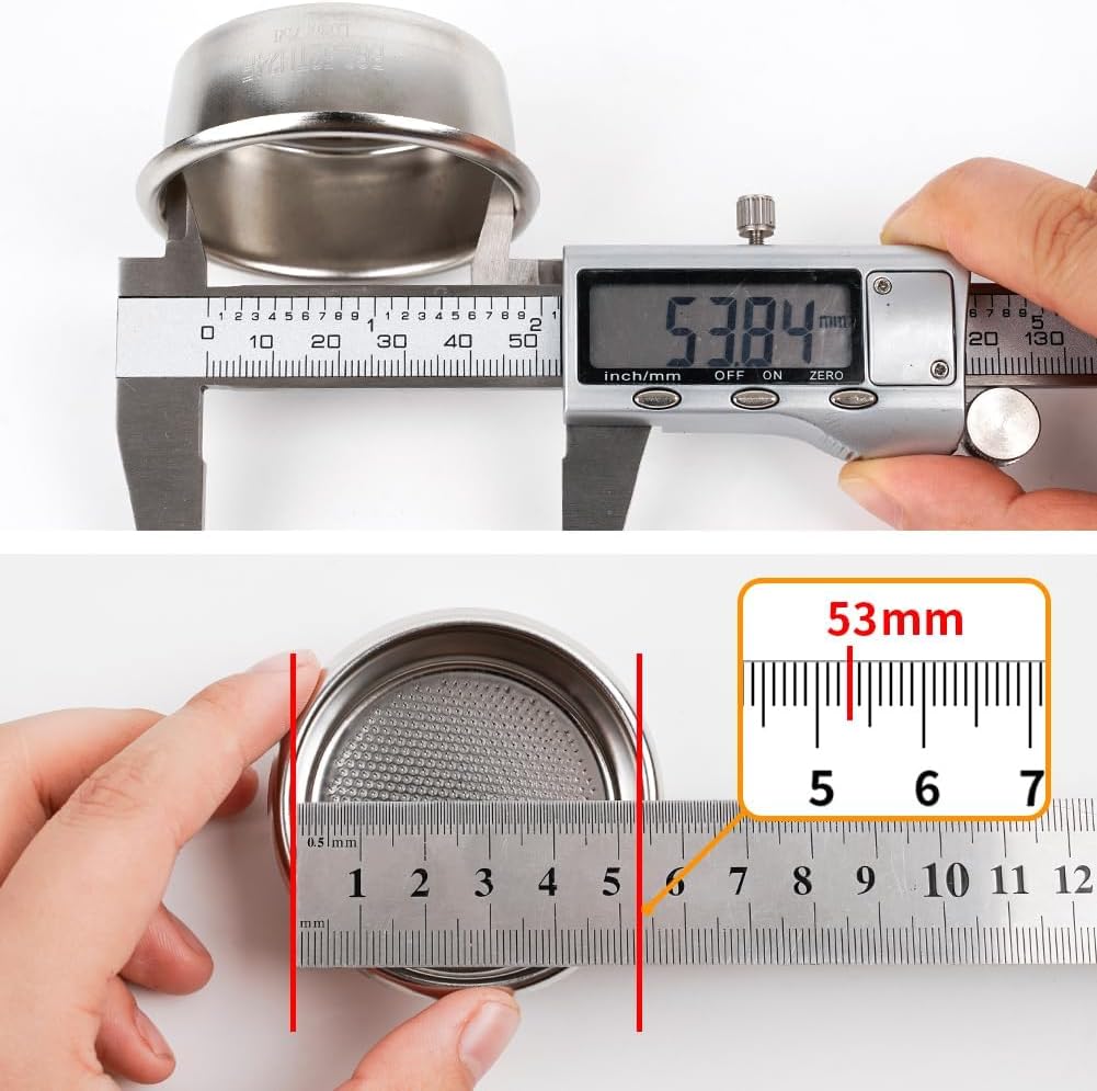 watchget 53mm Espresso Paper Filters - 1000 Pcs Unbleached Coffee Filter Papers for Espresso Machine, Puck Screen, Compatible with 54mm Portafilter Baskets