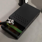 Espresso Knock Box Drawer Large Coffee Grounds Container Stainless Steel Coffee Knock Box Espresso Accessories Espresso Puck Knock Box Espresso Dump Bin Coffee Bar Accessories (BLACK)