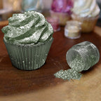 Olive Green BAKELL Edible Glitter, 45 Grams | TINKER DUST Edible Glitter | KOSHER Certified | 100% Edible Glitter | Cakes, Cupcakes, Cake Pops, Drinks, Dessert Vegan Glitter & Dusts (45g Shaker, Olive Green)