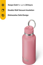 RTIC 16oz Journey Bottle Metal Stainless Steel Vacuum Insulated, BPA Free, Reusable, for Water, Hot and Cold Drinks, Travel, Sports, Camping, Dusty Rose