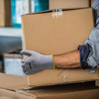 DULFINE Safety Work Gloves for Men PU Coated 60 Pairs Bulk Pack,Grey Yellow Seamless Knit Glove with thin Polyurethane Coated Smooth Grip on Palm & Fingers,Ideal for General Duty Work (Small)