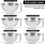 Nesting Mixing Bowl Set, 10 Pack Stainless Steel Bowls with Scale Marks, Baking Bowls Mixing Set for Kitchen Food Space Saving Storage, Cooking, Baking.