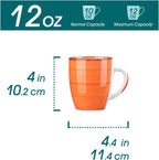 vancasso Bonita 12 Oz Coffee Mugs Set of 6, Ceramic Coffee Cups for Cappuccino, Latte, Tea, Cocoa, Warm Color