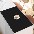 24"x32"(60cmx80cm) Silicone Mat for Kitchen Counter, Heat Resistant Non-Slip Countertop Protector, Waterproof Silicone Craft Mat for Kitchen Island, Black