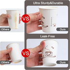 Lamosi 240 Pack 12 OZ Coffee Cups, Disposable Paper Cups for Hot/Cold Beverage, Disposable Cups 12 oz, Leak-Free Paper Coffee Cups for Cafe, Restaurant, Office and Home