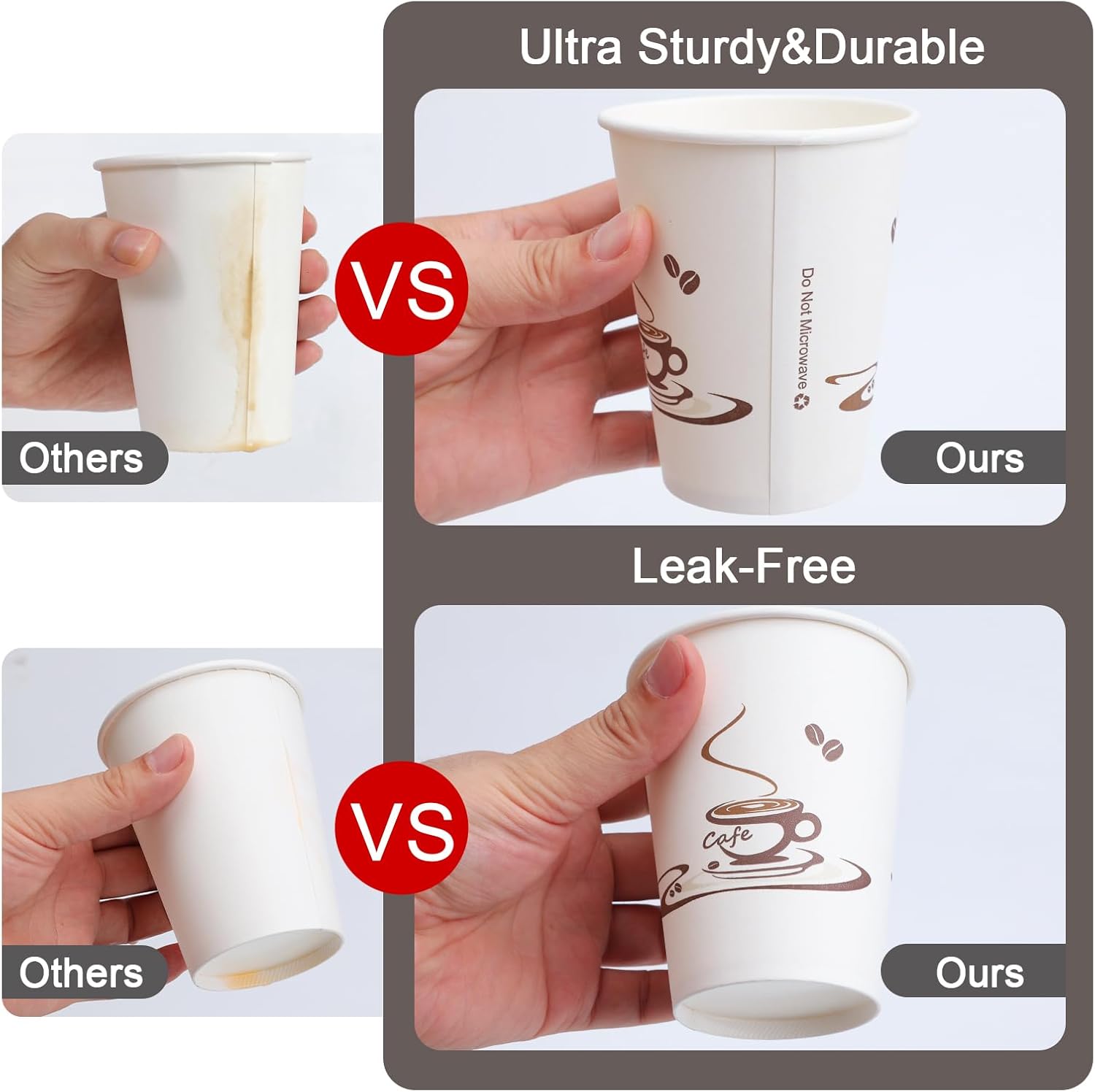 Lamosi 240 Pack 12 OZ Coffee Cups, Disposable Paper Cups for Hot/Cold Beverage, Disposable Cups 12 oz, Leak-Free Paper Coffee Cups for Cafe, Restaurant, Office and Home