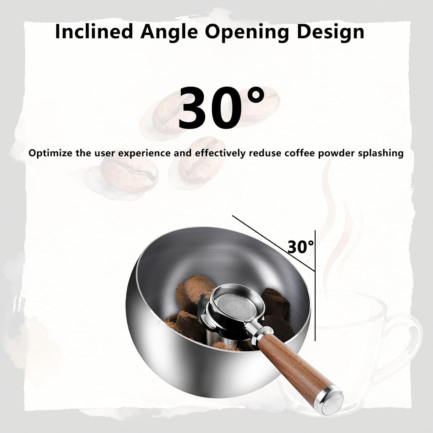 Espresso knock box –Stainless Steel,Coffee Knock box –Magnetic Base Removable Vertical Knock Bar,Knock Box with Shock-Absorbing and Non-Slip Base,Espresso Machine Accessories