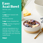 Navitas Organics Acai Powder – for Smoothie Bowls, Oatmeal, Dips, Sauces & More – Antioxidants, Omega 3 6 9, Fiber - USDA Organic, Non GMO, Kosher, Gluten Free, Keto (4oz. Bag, 38 Servings)