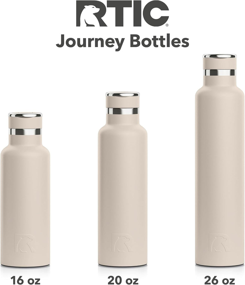 RTIC 26oz Journey Bottle Metal Stainless Steel Vacuum Insulated, BPA Free, Reusable, for Water, Hot and Cold Drinks, Travel, Sports, Camping, Marine
