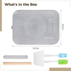 Large Silicone Baking Mat, 31.5×23.6" Non-stick Dough Rolling Mat with Measurements, Extra Thick Kneading Mat with Raised Edges, Heat-resistant Countertop Pastry Mat with Accessories