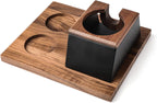 Espresso Tamper Station 58mm Wooden Espresso Tamper Holder Base Coffee Tamper Stand with 2 Coffee Puck Screen Accessories Organizer Box for 58mm Tamper and Distributor