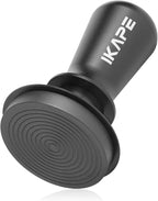 IKAPE 53.3mm Espresso Tamper, Spring-loaded Calibrated Tamper with Titanium Ripple Plating Base, Compatible with 54mm Breville Espresso Bottomless Portafilter