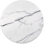 Koville Marble Cutting Board for Kitchen Countertop, 11" Round Marble Cheese Board Serving Tray for Baking, Charcuterie, Pastry, Trivet, Stone Cutting Boards for Kitchen - Milas Lilac