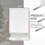 MAONAME White Decorative Tray for Coffee Table, Modern Serving Tray with Handles, Plastic Rectangular Tea Tray for Ottoman, Bathroom Decor, 15.8” X 10.2” x1.4