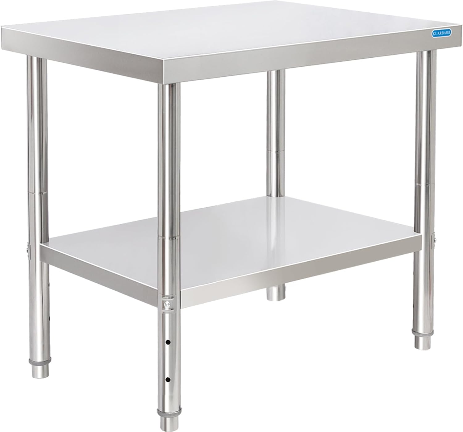 Stainless Steel Table for Prep & Work with Undershelf 24 x 30 Inches NSF Metal Commercial Kitchen Prep Table with Adjustable Under Shelf Worktable for Restaurant Home Outdoor