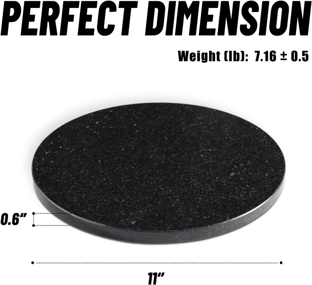 Koville Indian Natural Marble Cutting Board for Kitchen, 11inch Round Hand Crafted Marble Slab for Cheese, Charcuterie, Pastry Board - Wedding Gift, House Warming Gift(Black Galaxy)