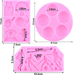 Mujiang Basketball Silicone Molds Sports Fondant Mold For Cake Decorating Cupcake Topper Candy Chocolate Resin Sugar Gum Paste Set Of 3