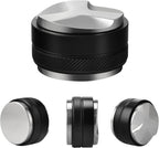 53mm Espresso Distributor & Tamper, Coffee Distributor Adjustable Height, Coffee Leveler Fits with Two-in-one Double-head and Flat-bottom Three Leaf for Macaroons Espresso Coffee