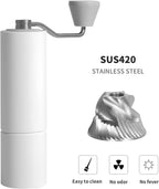 TIMEMORE Chestnut C2 MAX Manual Coffee Grinder with Adjustable Coarseness, Capacity 30g with CNC Stainless Steel Conical Burr, Pour Over Coffee for Hand Grinder of Office Home Traveling Camping