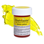 Chefmaster Lemon Yellow Gel Food Coloring | Vibrant Color | Professional-Grade Dye for Icing, Frosting, Fondant | Baking & Decorating | Fade-Resistant | Easy-to-Use | Made in USA | 1 oz