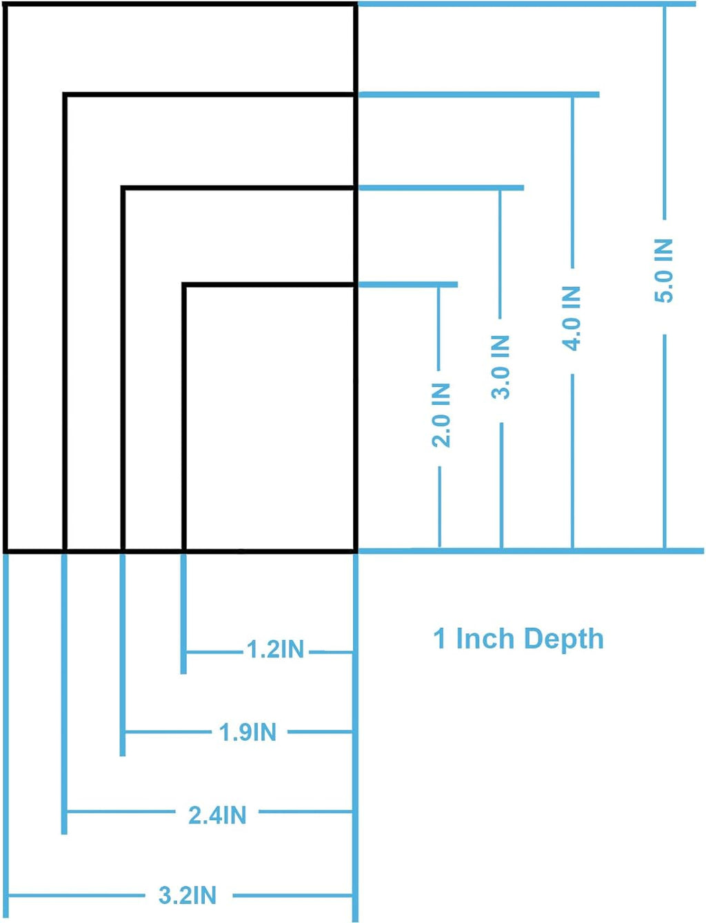 Rectangle cookie cutter ANCKNE Stainless Steel Rectangle Biscuit Molds Square Pastry Molds Fondant Cake Cookie Cutter Set 1 Inch Depth