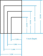 Rectangle cookie cutter ANCKNE Stainless Steel Rectangle Biscuit Molds Square Pastry Molds Fondant Cake Cookie Cutter Set 1 Inch Depth