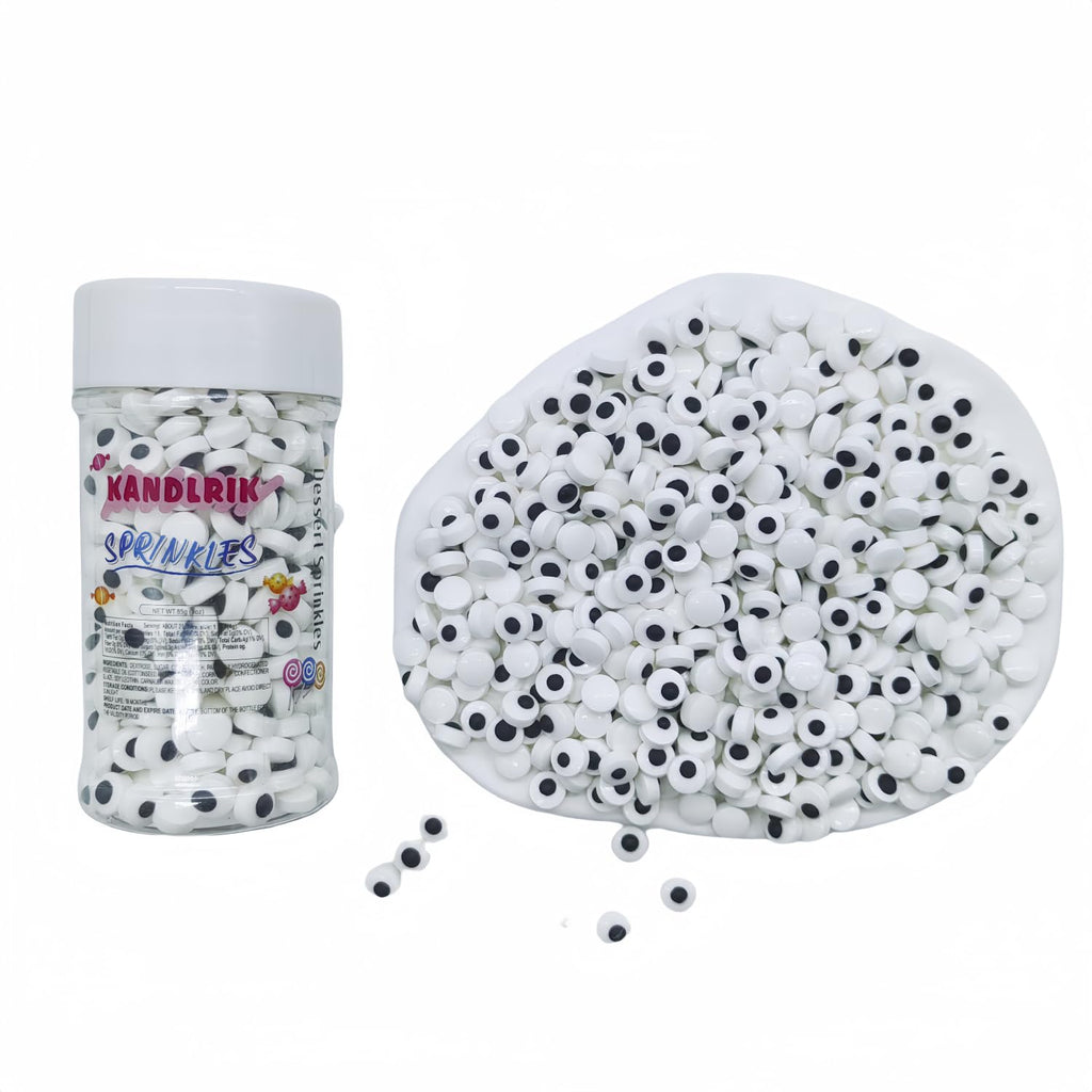 7mm Mini Candy Eyes for Decorating Edible Candy Eyes Eyeballs Halloween Sprinkles for Cake Decorations, Baking, Ice Cream, Cookies, Cupcake Topper 3OZ