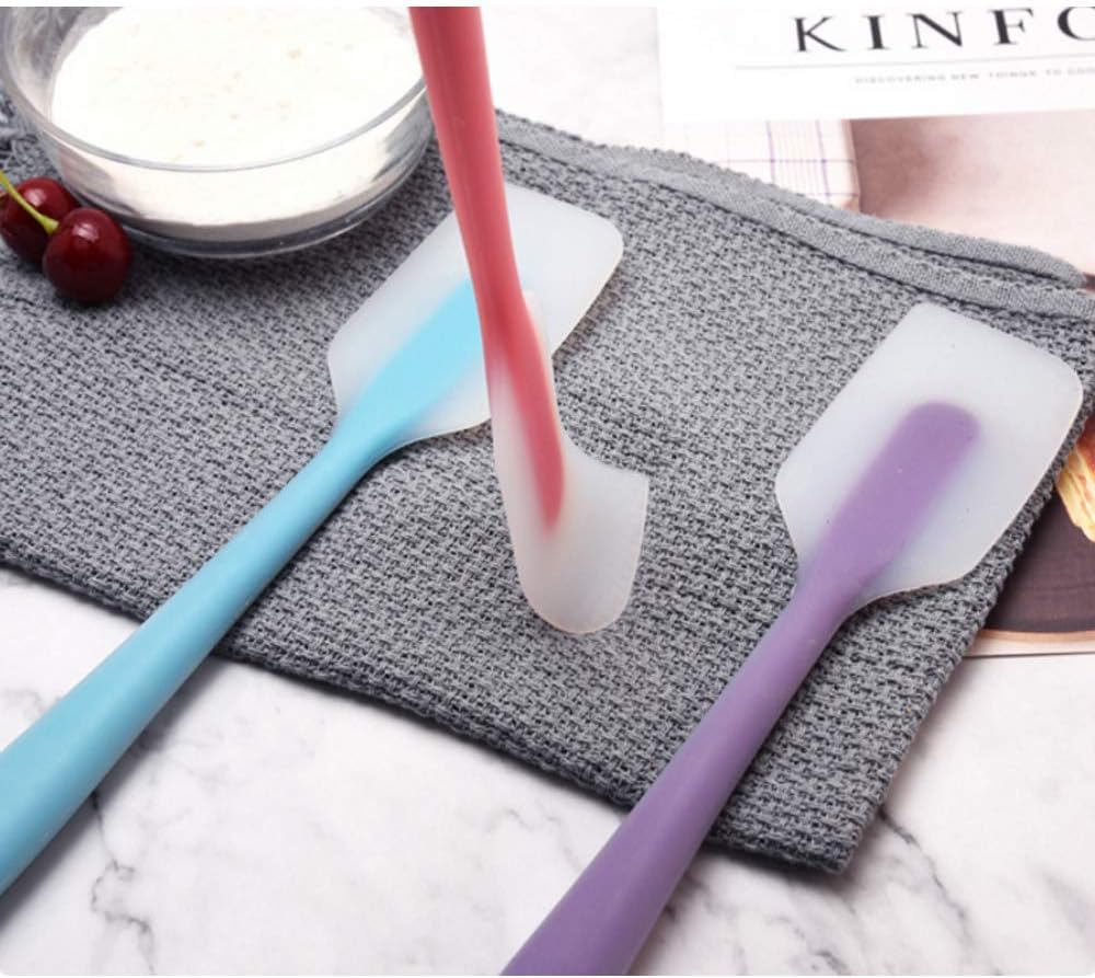 Silicone Spatulas Set of 4 - Heat Resistant Non-Stick Flexible Rubber with Solid Stainless Steel Core Kitchen Essential Gadget Premium Scraper Spoon Set - Seamless, Dishwasher Safe, 2 Size