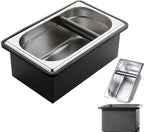 Espresso Coffee Knock Box, Large Size Stainless Steel Coffee Pucks Container, with Noise Reduction Rubber Ring,Silicone Bar for Knocking Portafilter Filter Grinds