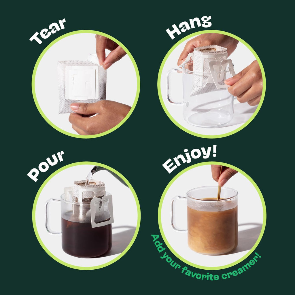 Copper Cow Premium Pour Over Single-Serve Vietnamese Coffee | Classic Black | Dark Roast | Includes 24 Coffees