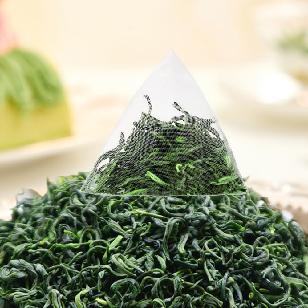 XIEJINJI Green Tea, 3.2g*40 Tea Bags, Whole Leaf Tea, No Sugar - No Additives, see-through compostable teabags
