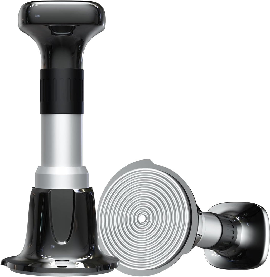 Espresso Tamper, 53mm Tamper 25lb-40lb with Stainless Steel Base, Coffee Tamper with with Sound Feedback, Provides Consistent Tampingwith Comfortable Grip