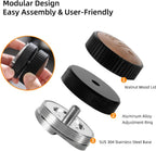 Bincoo 58mm Espresso Distributor Hand Tamper - Adjustable Coffee Leveler Tool for 58mm Portafilter, Walnut Wood Lid, 3-Slope Base Adjustable Depth Espresso Distributor for Barista(58MM Black)