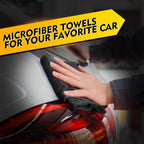 HOMEXCEL Microfiber Cleaning Cloth 20 Pack 11.5 x 11.5 inch Microfiber Towels for Cars Ultra Absorbent Car Washing Cloth Lint Free Streak Free Cleaning Rags for Car, Kitchen Window Black