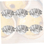 Mikinona 12pcs Non- Stick Tart Pans Tart Mould Egg Tart Molds Stainless Steel Tart Baking Mold Oven Pans Nonstick Bakeware Cupcake Wrapper Egg Tart Baking Cups Tart Tin Mini Non Stick Pan