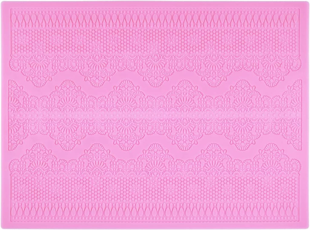 Embossing Lace Fondant Molds, Multi Circle Flowers Lace Mat Wedding Cake Decoration Tool, Silicone Lace Mat Mold for Cakes