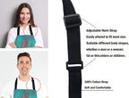 Red and Turquoise Apron, Funny Baking Apron Blood Splatter Novelty Cooking Chef Present For Men Womens Baking Present Full BBQ Grilling Kitchen Apron