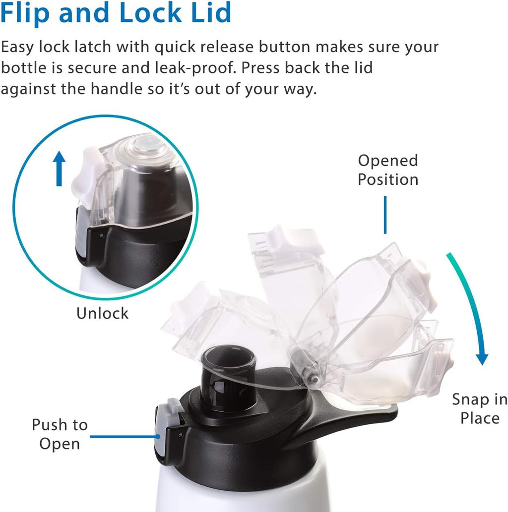 Cupture Action Bottle with Handle - Stainless Steel Vacuum-Insulated, 22 oz