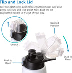 Cupture Action Bottle with Handle - Stainless Steel Vacuum-Insulated, 22 oz